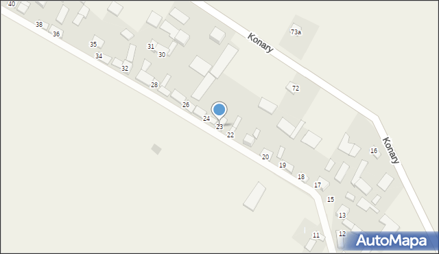 Konary, Konary, 23, mapa Konary
