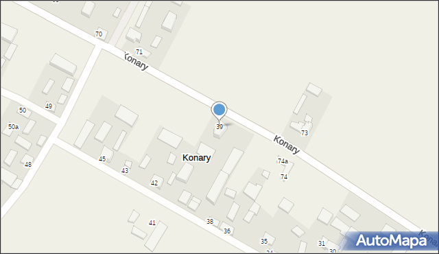 Konary, Konary, 39, mapa Konary