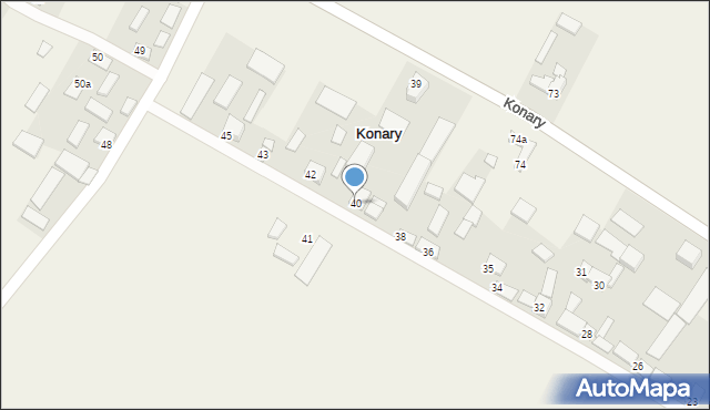 Konary, Konary, 40, mapa Konary
