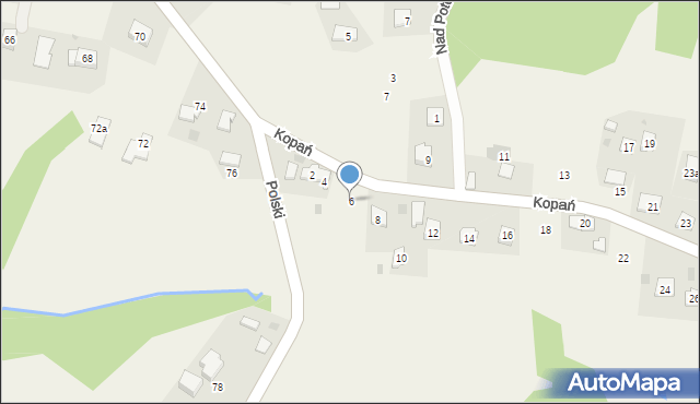 Konary, Kopań, 6, mapa Konary