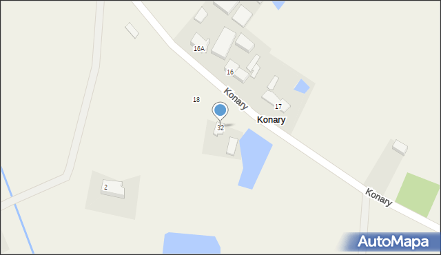 Konary, Konary, 32, mapa Konary