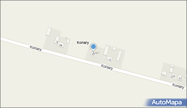 Konary, Konary, 10, mapa Konary