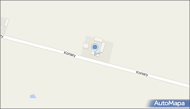 Konary, Konary, 13, mapa Konary