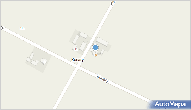 Konary, Konary, 10, mapa Konary