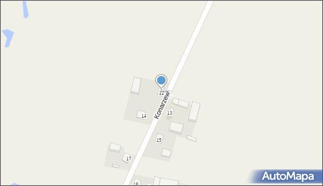 Konarzew, Konarzew, 12, mapa Konarzew