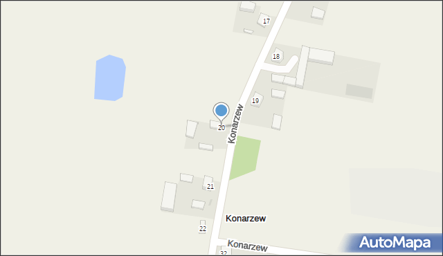 Konarzew, Konarzew, 20, mapa Konarzew