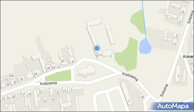 Konarzewo, Kościelna, 4, mapa Konarzewo