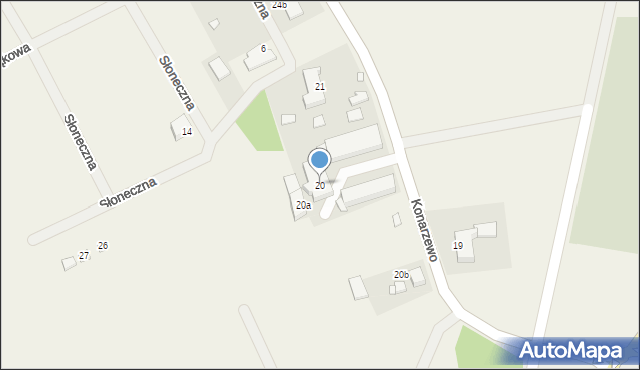 Konarzewo, Konarzewo, 20, mapa Konarzewo