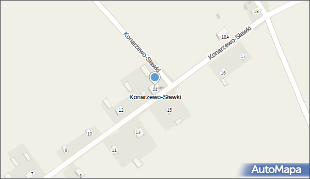 Konarzewo-Sławki, Konarzewo-Sławki, 14, mapa Konarzewo-Sławki