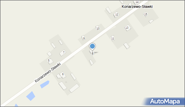 Konarzewo-Sławki, Konarzewo-Sławki, 8, mapa Konarzewo-Sławki