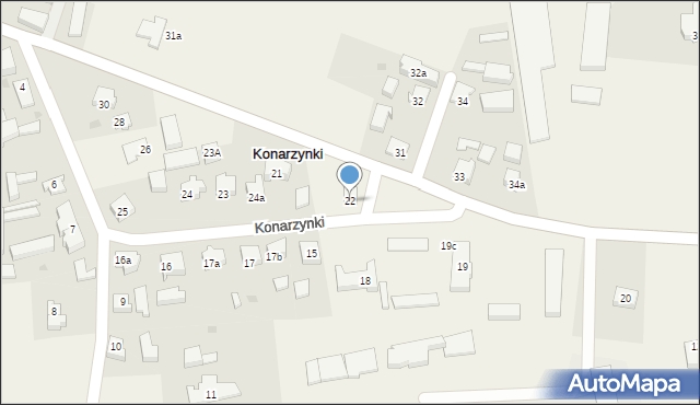 Konarzynki, Konarzynki, 22, mapa Konarzynki