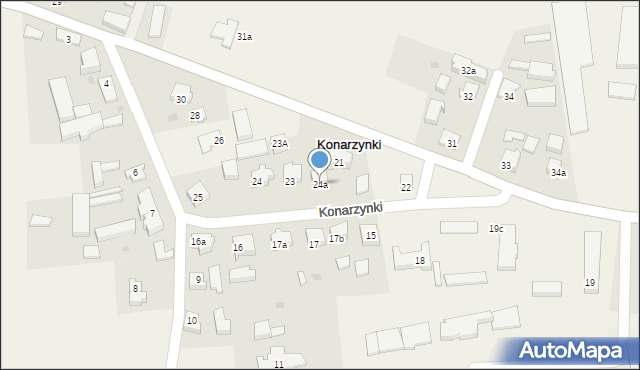 Konarzynki, Konarzynki, 24a, mapa Konarzynki