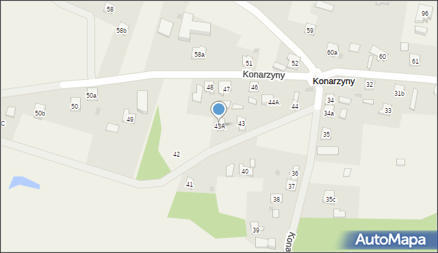 Konarzyny, Konarzyny, 43A, mapa Konarzyny