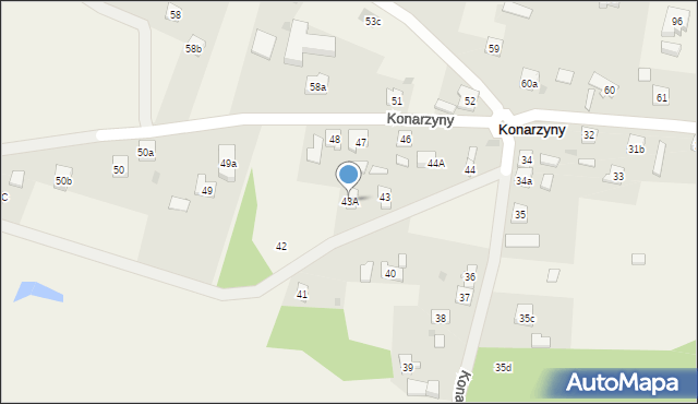 Konarzyny, Konarzyny, 43A, mapa Konarzyny