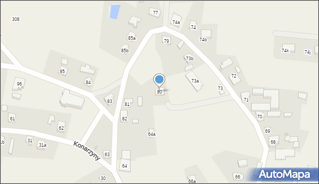 Konarzyny, Konarzyny, 80, mapa Konarzyny