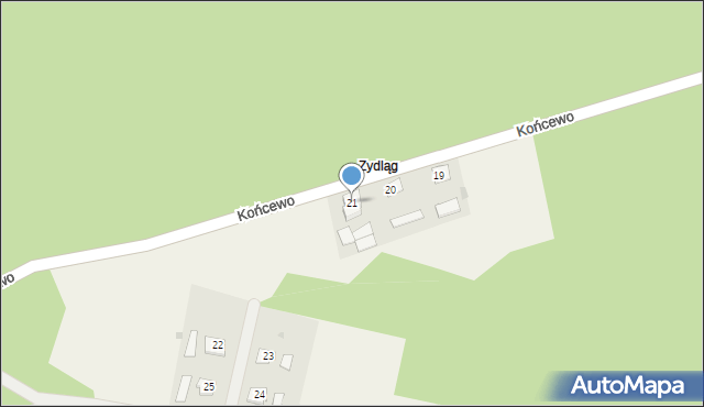 Końcewo, Końcewo, 21, mapa Końcewo