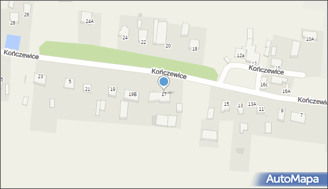 Kończewice, Kończewice, 17, mapa Kończewice