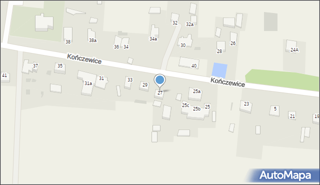 Kończewice, Kończewice, 27, mapa Kończewice
