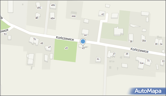 Kończewice, Kończewice, 43, mapa Kończewice
