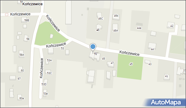 Kończewice, Kończewice, 51/1, mapa Kończewice
