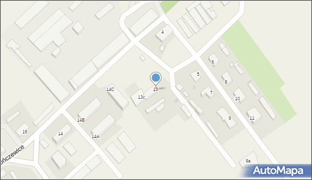 Kończewice, Kończewice, 13, mapa Kończewice