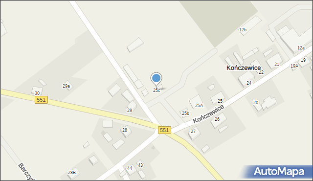 Kończewice, Kończewice, 25c, mapa Kończewice