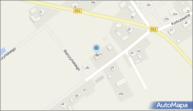 Kończewice, Kończewice, 28B, mapa Kończewice