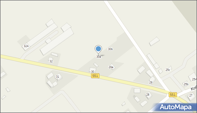 Kończewice, Kończewice, 30a, mapa Kończewice