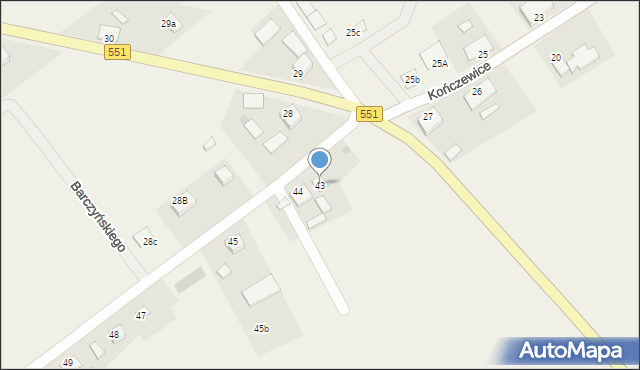 Kończewice, Kończewice, 43, mapa Kończewice