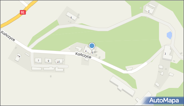 Kończyce, Kończyce, 5, mapa Kończyce
