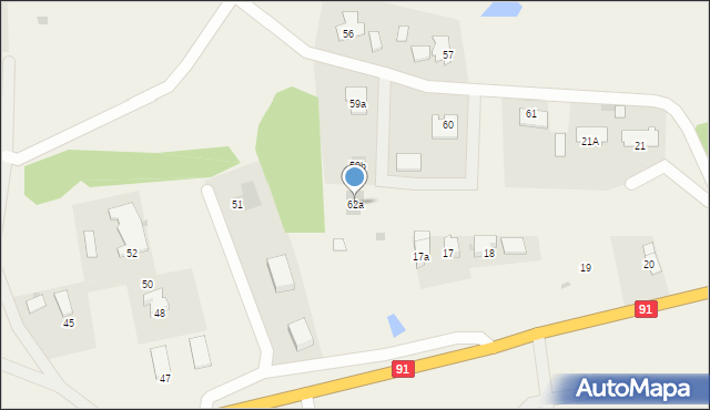 Kończyce, Kończyce, 62a, mapa Kończyce