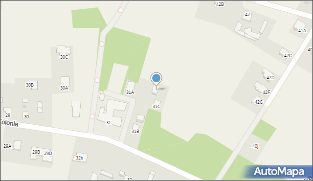 Kończyce-Kolonia, Kończyce-Kolonia, 31d, mapa Kończyce-Kolonia