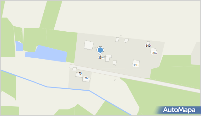 Kończyce-Kolonia, Kończyce-Kolonia, 36K, mapa Kończyce-Kolonia