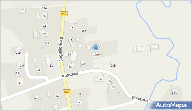 Kończyce Małe, Korczaka Janusza, 20C, mapa Kończyce Małe