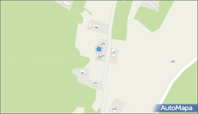 Kończyska, Kończyska, 134, mapa Kończyska