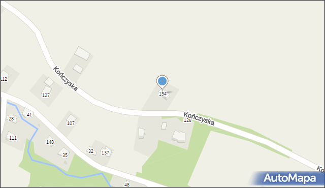 Kończyska, Kończyska, 154, mapa Kończyska