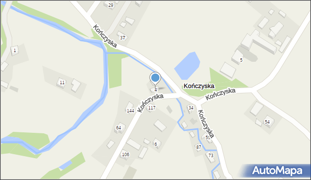 Kończyska, Kończyska, 4, mapa Kończyska