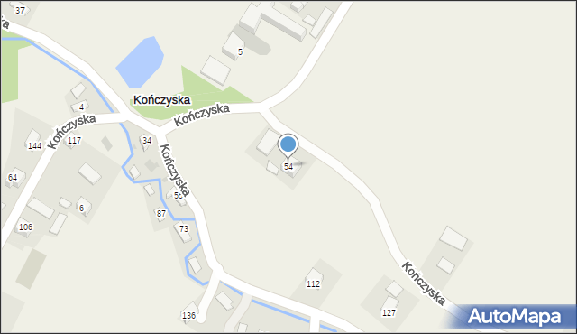 Kończyska, Kończyska, 54, mapa Kończyska