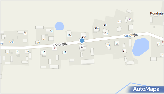 Kondrajec, Kondrajec, 13, mapa Kondrajec