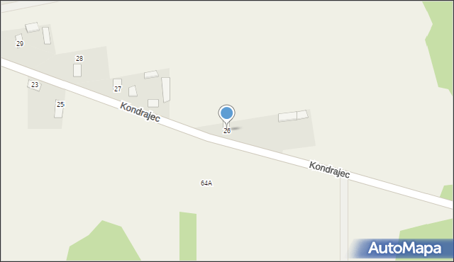 Kondrajec, Kondrajec, 26, mapa Kondrajec
