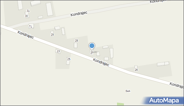 Kondrajec, Kondrajec, 27, mapa Kondrajec