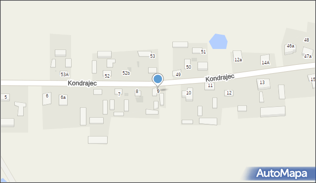 Kondrajec, Kondrajec, 9, mapa Kondrajec