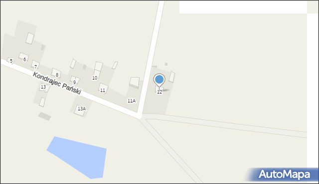 Kondrajec Pański, Kondrajec Pański, 12, mapa Kondrajec Pański