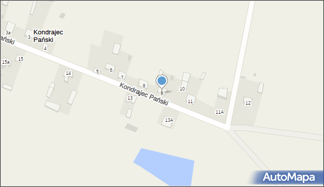 Kondrajec Pański, Kondrajec Pański, 9, mapa Kondrajec Pański