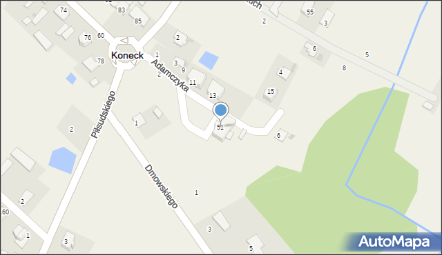 Koneck, Koneck, 51, mapa Koneck