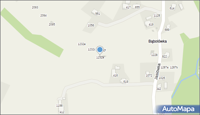 Koniaków, Koniaków, 1232a, mapa Koniaków