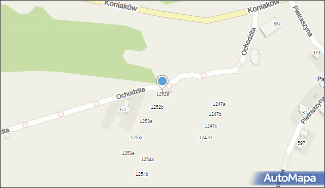 Koniaków, Koniaków, 1252a, mapa Koniaków