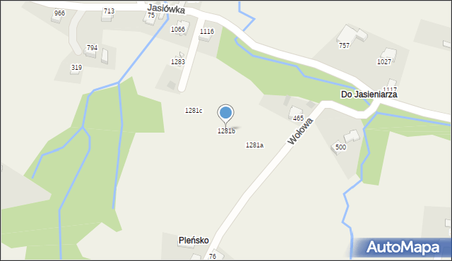 Koniaków, Koniaków, 1281b, mapa Koniaków