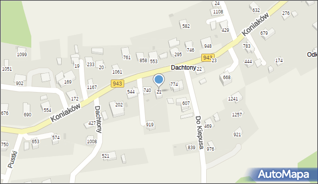 Koniaków, Koniaków, 21, mapa Koniaków