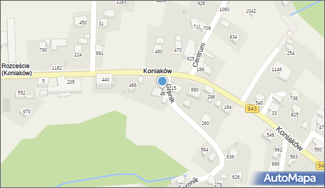Koniaków, Koniaków, 46, mapa Koniaków